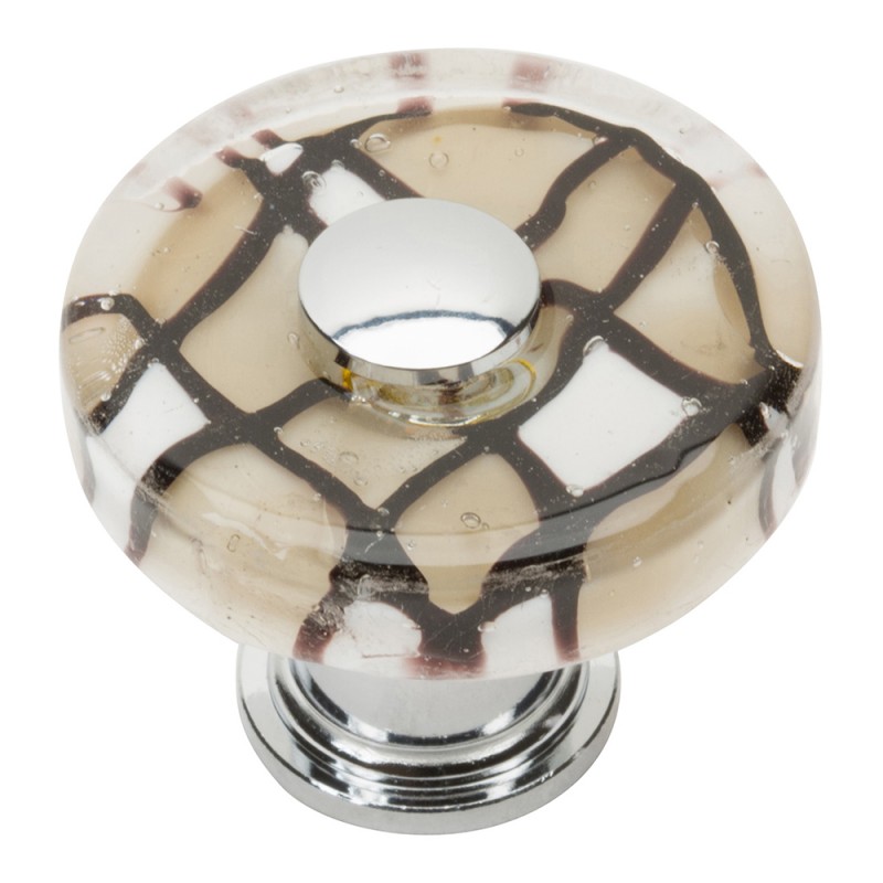 Viceroy Round Glass Knob - Polished Chrome