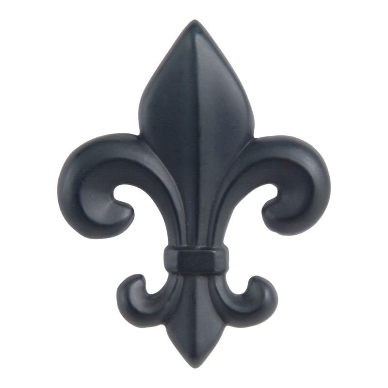 Fleur De Lys Knob - Matte Black