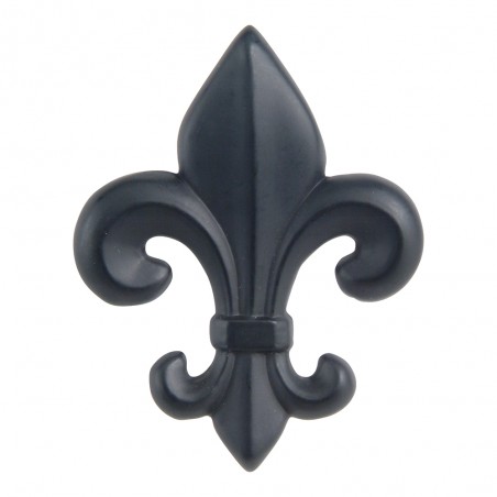 Fleur De Lys Knob - Matte Black