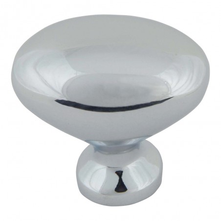 Robin Egg Knob - Polished Chrome