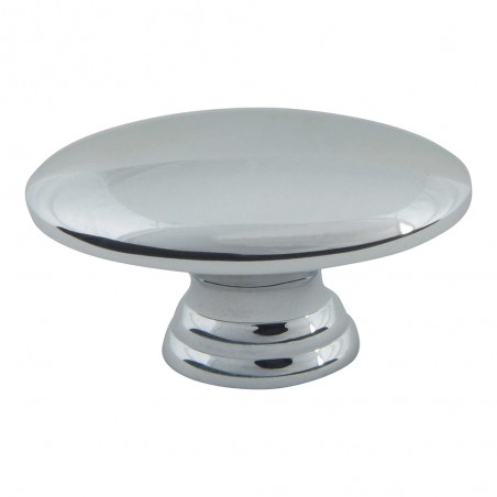 Small Egg Knob - Polished Chrome