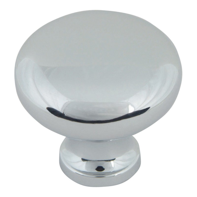 Round Knob - Polished Chrome