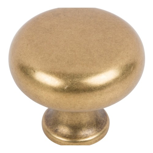 Round Knob - Vintage Brass