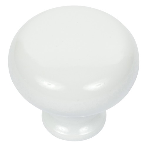 Round Knob - High White Gloss