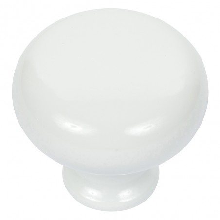 Round Knob - High White Gloss