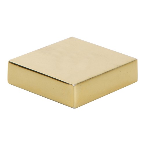 Thin Squareure Knob - French Gold