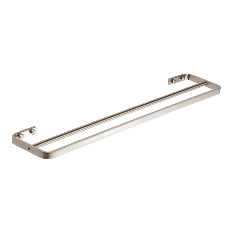 Solange Double Towel Bar 600 CC - Brushed Nickel