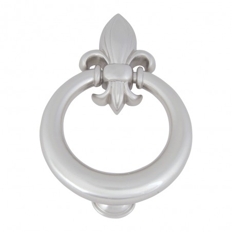 Fleur De Lys Door Knocker - Brushed Nickel