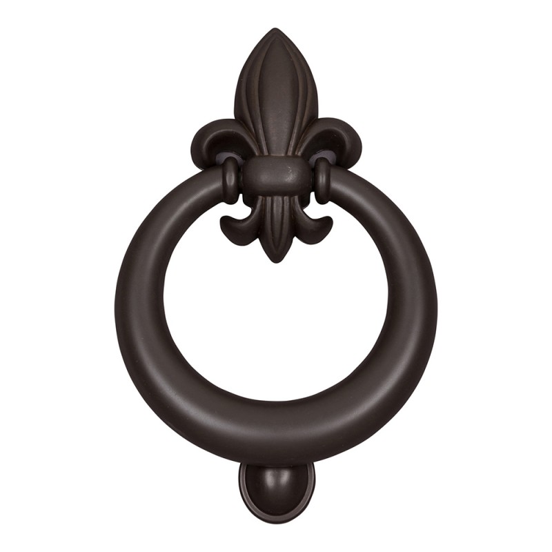 Fleur De Lys Door Knocker - Aged Bronze