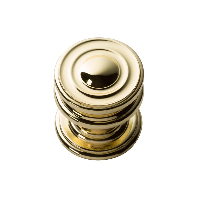Campaign Round Knob - Polished Brass