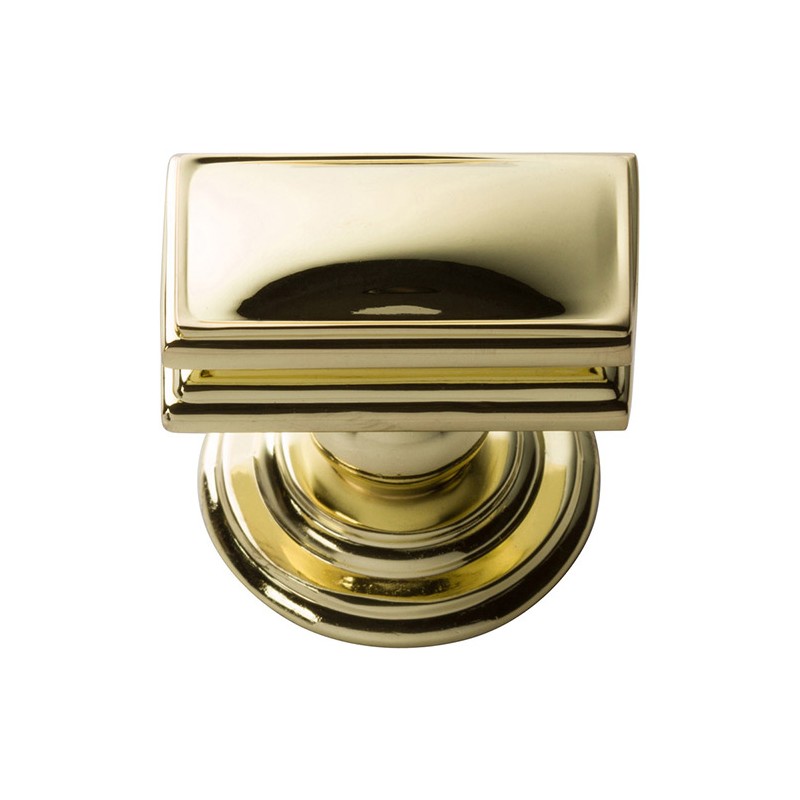 Campaign Rectangle Knob - Polished Brass