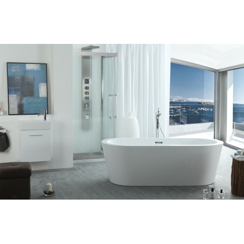 Serenity 59" x 29.5" Freestanding Soaking Bathtub