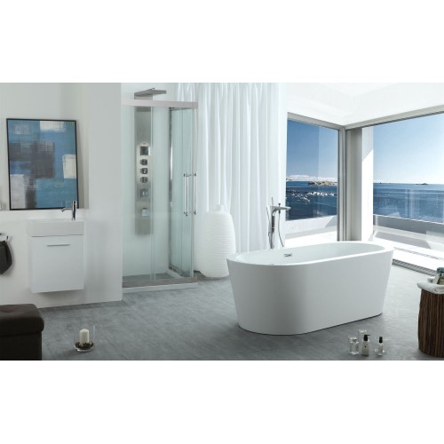 Serenity 59" x 29.5" Freestanding Soaking Bathtub