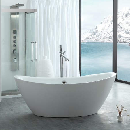 Serenity 71" x 34.64" Freestanding Soaking Bathtub