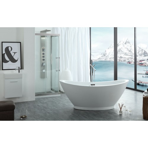 Serenity 69" x 33.5" Freestanding Soaking Bathtub