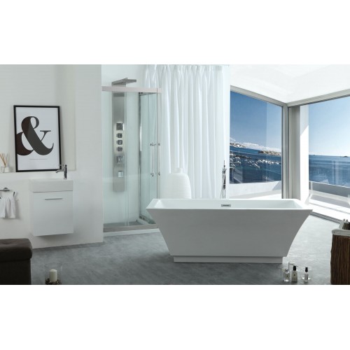 Serenity 59" x 29.5" Freestanding Soaking Bathtub