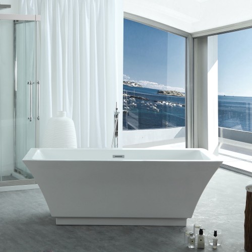 Serenity 59" x 29.5" Freestanding Soaking Bathtub