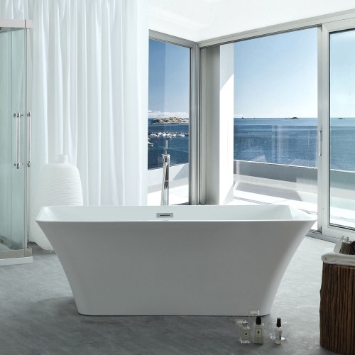 Virtu USA Serenity VTU-3467 67" x 29.5"  Freestanding Soaking Bath Tub