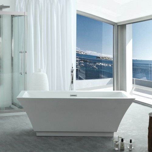 Virtu USA Serenity VTU-3567 67" x 31.3"  Freestanding Soaking Bath Tub