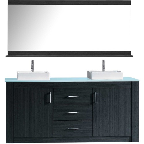 Tavian 72" Double Bathroom Vanity Cabinet Set in Grey