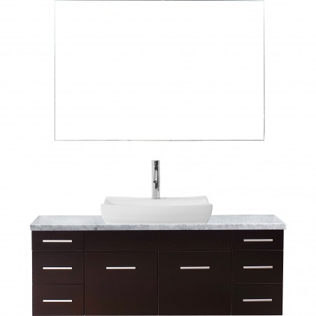 Biagio 56" Single Bathroom Vanity Cabinet Set in Espresso