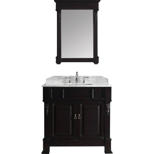 Huntshire 36" Single Bathroom Vanity Cabinet Set in Dark Walnut