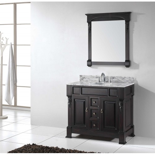 Huntshire 40" Single Bathroom Vanity Cabinet Set in Dark Walnut