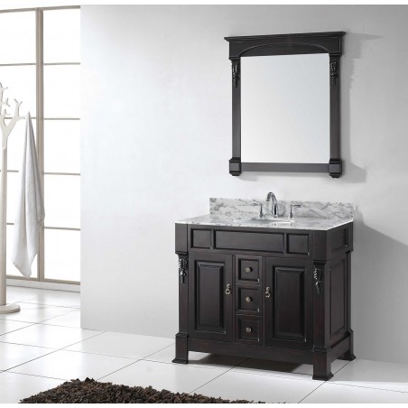 Huntshire 40" Single Bathroom Vanity Cabinet Set in Dark Walnut