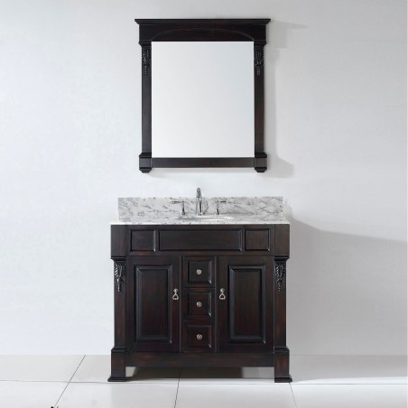 Huntshire 40" Single Bathroom Vanity Cabinet Set in Dark Walnut