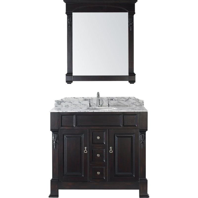 Huntshire 40" Single Bathroom Vanity Cabinet Set in Dark Walnut