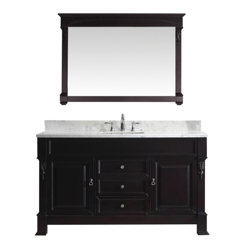 Huntshire 60" Single Bathroom Vanity Cabinet Set in Dark Walnut