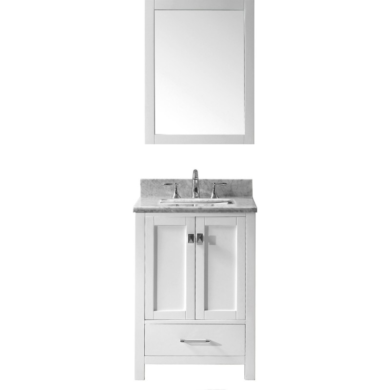 Caroline Avenue 24" Single Bathroom Vanity Cabinet Set in White