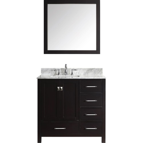 Caroline Avenue 36" Single Bathroom Vanity Cabinet Set in Espresso