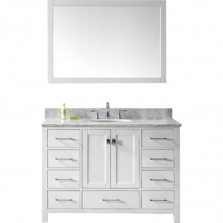 Caroline Avenue 48" Single Bathroom Vanity Cabinet Set in White