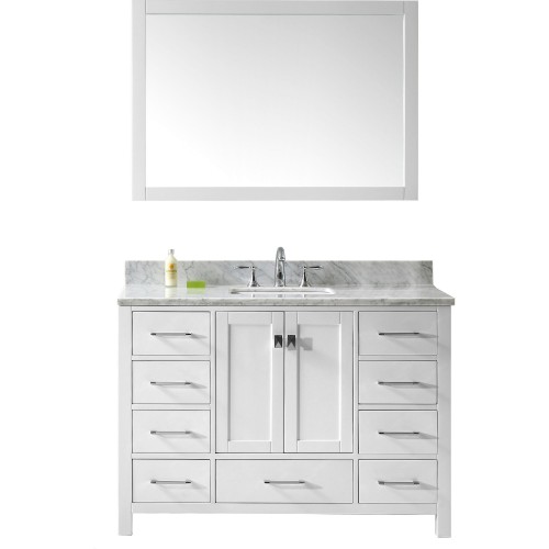 Caroline Avenue 48" Single Bathroom Vanity Cabinet Set in White