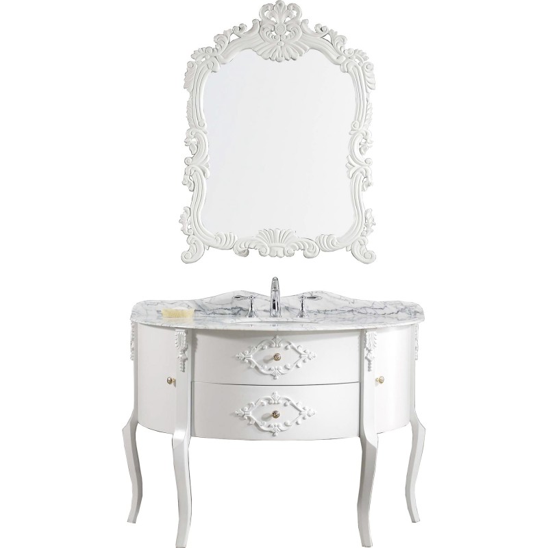 Abigail 48" Single Bathroom Vanity Cabinet Set in White
