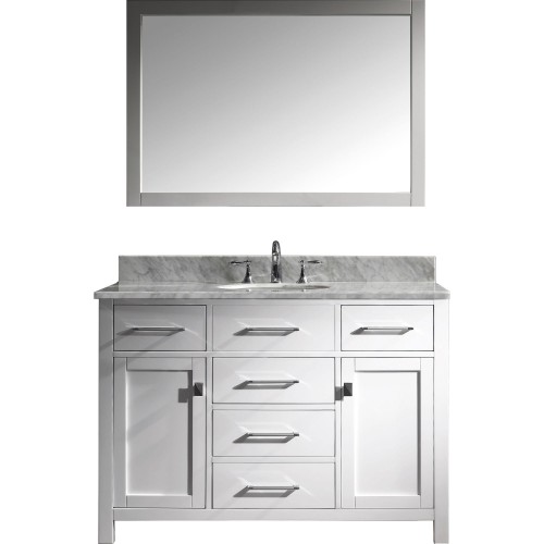 Caroline 48" Single Bathroom Vanity Cabinet Set in White