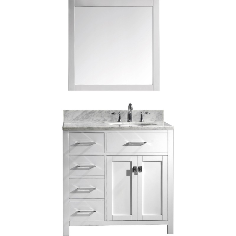 Caroline Parkway 36" Single Bathroom Vanity Cabinet Set in White