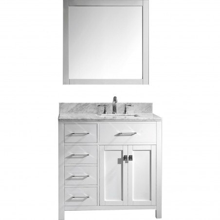 Caroline Parkway 36" Single Bathroom Vanity Cabinet Set in White