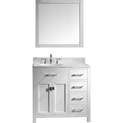 Caroline Parkway 36" Single Bathroom Vanity Cabinet Set in White