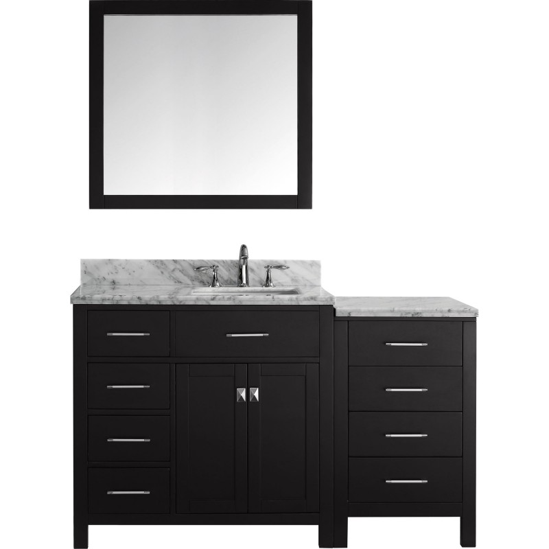 Caroline Parkway 57" Single Bathroom Vanity Cabinet Set in Espresso