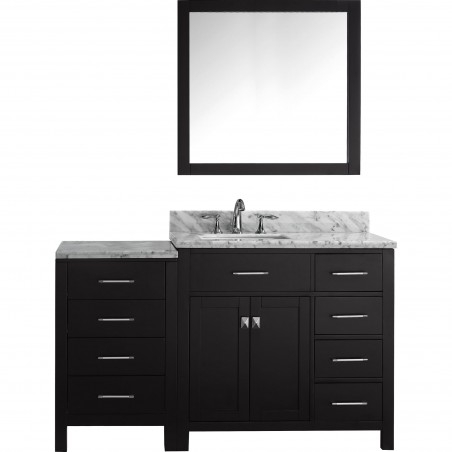 Caroline Parkway 57" Single Bathroom Vanity Cabinet Set in Espresso