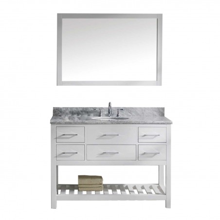 Caroline Estate 48" Single Bathroom Vanity Cabinet Set in White