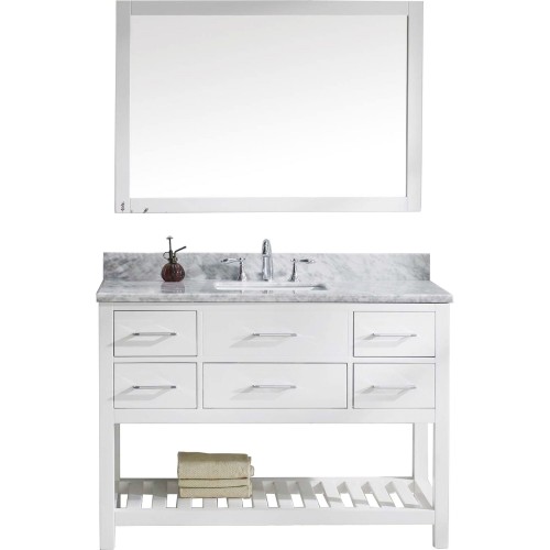 Caroline Estate 48" Single Bathroom Vanity Cabinet Set in White