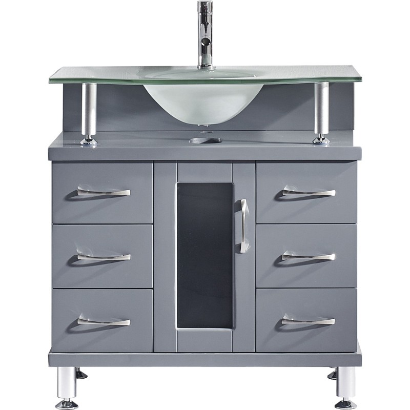 Vincente 32" Single Bathroom Vanity Cabinet in Grey