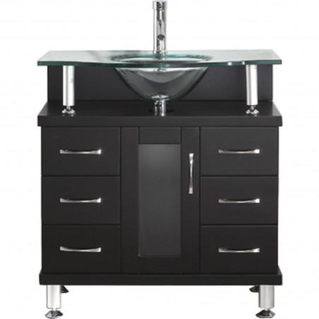 Vincente 32" Single Bathroom Vanity Cabinet in Espresso