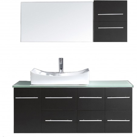 Ceanna 55" Single Bathroom Vanity Cabinet Set in Espresso