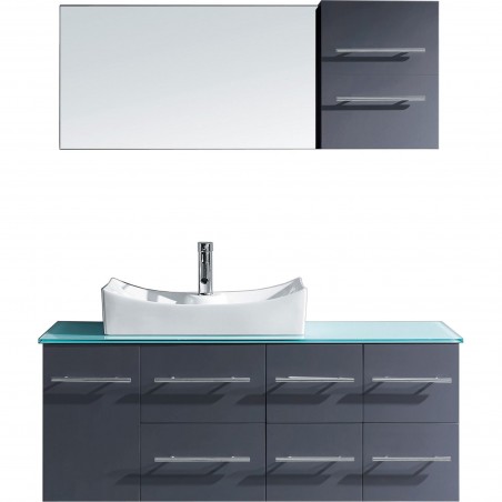 Ceanna 55" Single Bathroom Vanity Cabinet Set in Grey