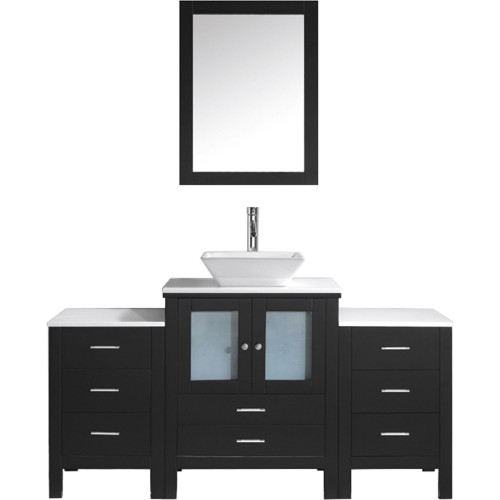 Brentford 63" Single Bathroom Vanity Cabinet Set in Espresso