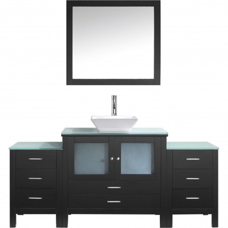 Brentford 71" Single Bathroom Vanity Cabinet Set in Espresso